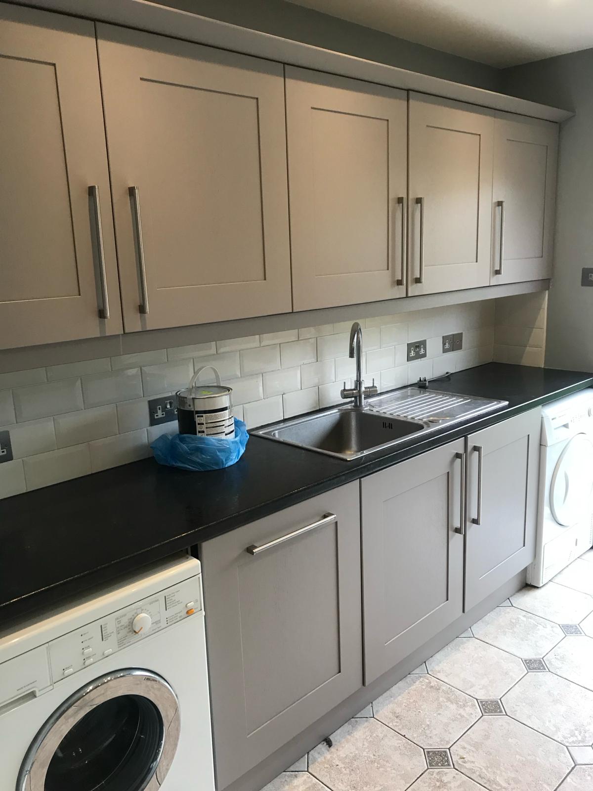 Resprayed 1 grey colour kitchen